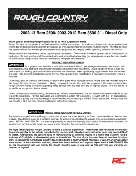 Installation Manual